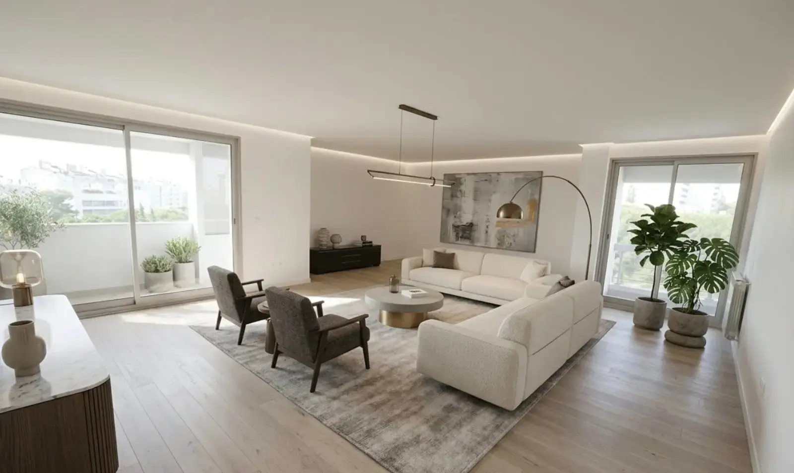 Spacious 3-Bedroom Apartment with Balconies & Storage in Miraflores, Lisbon — foto 1